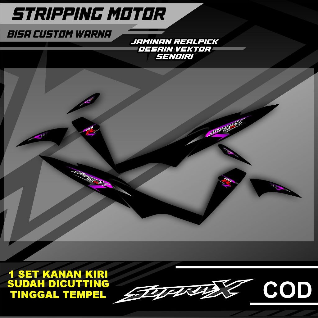 Jual STRIPPING MOTOR KEREN HONDA SUPRA X 125 BATMAN TEMA SIMPEL 8 SUDAH ...
