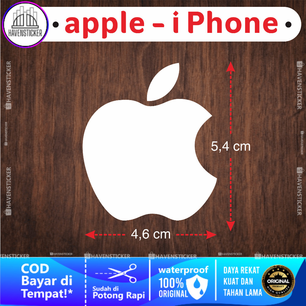 Jual Stiker / Sticker Apple Apel Iphone I Phonecutting Untuk Laptop ...