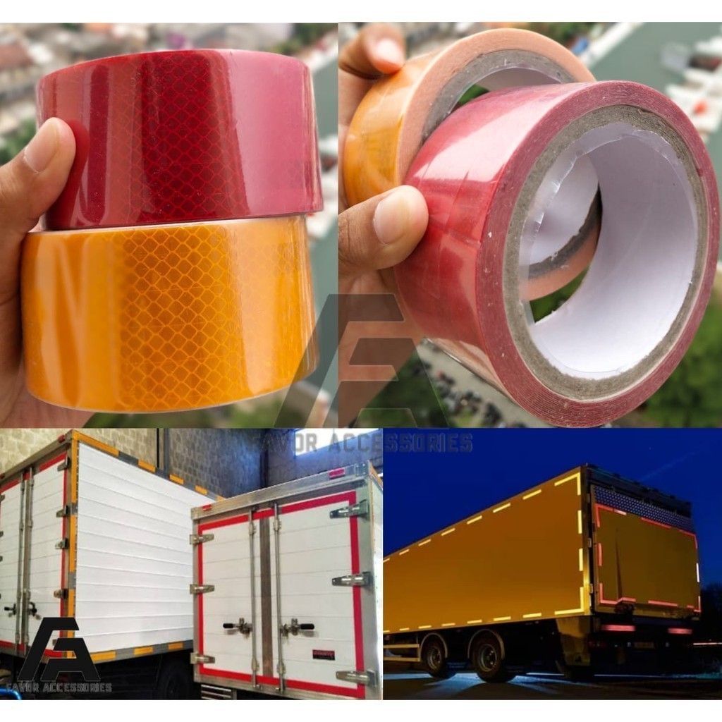 Jual 5 Roll Sticker Reflektor Pemantul 5cm x 5 meter Lolos Uji Kir ...