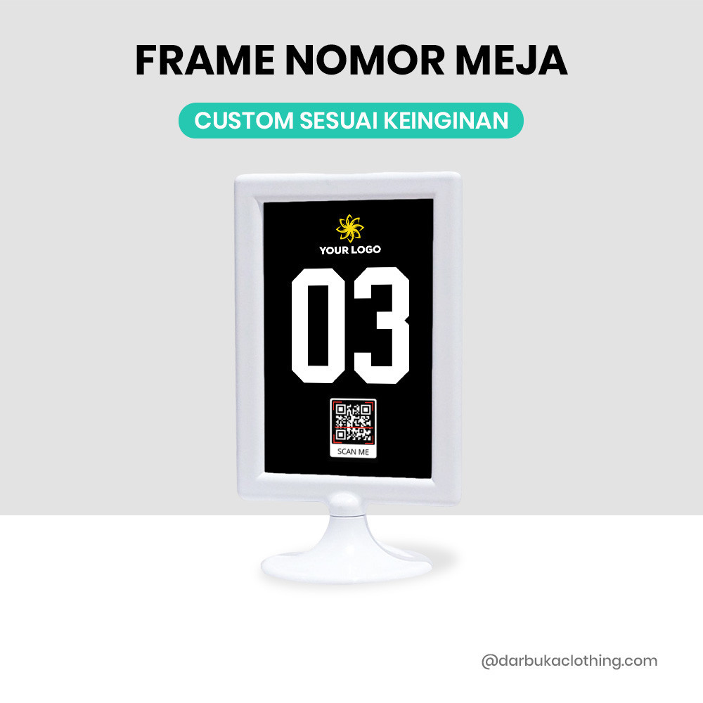 Jual FRAME NOMOR MEJA 2 SISI MINIMALIS 4R CUSTOM COCOK UNTUK NOMOR MEJA ...