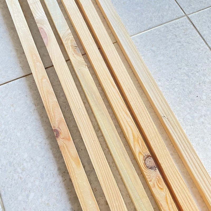 Jual MINIMAL 10 BATANG / / RENG KAYU JATI BELANDA /STIK KAYU SERUT ...