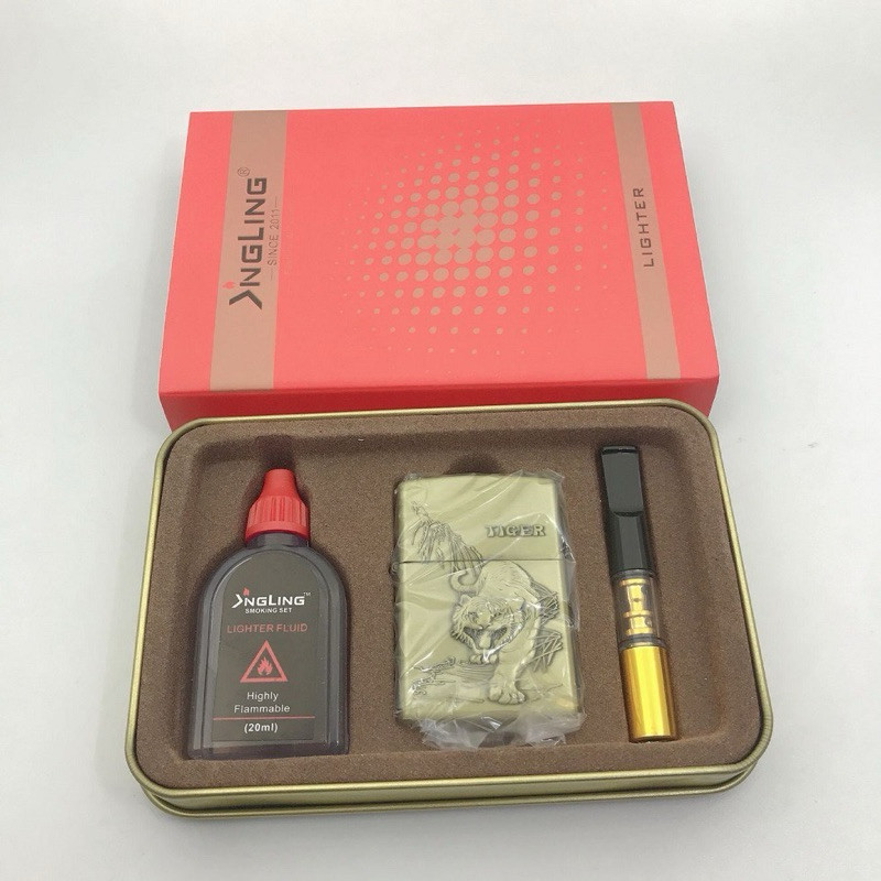 Jual korek api zipo set plus pakai box set minyak set pipa set | Shopee ...