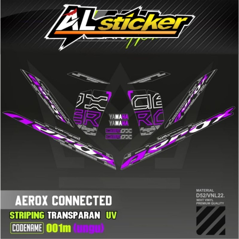 Jual Decal Sticker Striping Variasi Transparan Uv Aerox 155 Connected ...