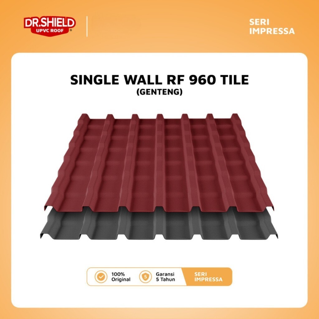 Jual Genteng UPVC Dr.Shield Single Wall RF960 / Genteng Daun | Shopee ...