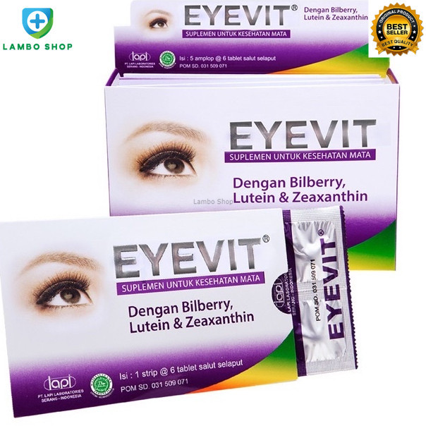 Jual EYEVIT VITAMIN MATA (1amplop/ 6tablet) - produk original ...
