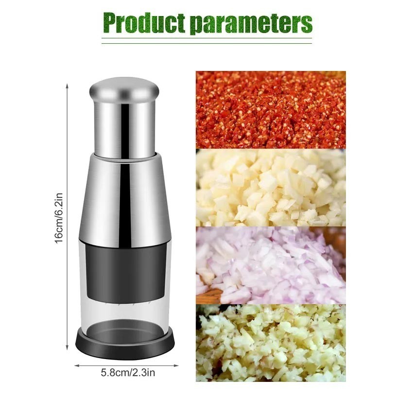 Jual Alat Penggerus Bawang Pencacah Stainless Steel Garlic Ricer Press ...