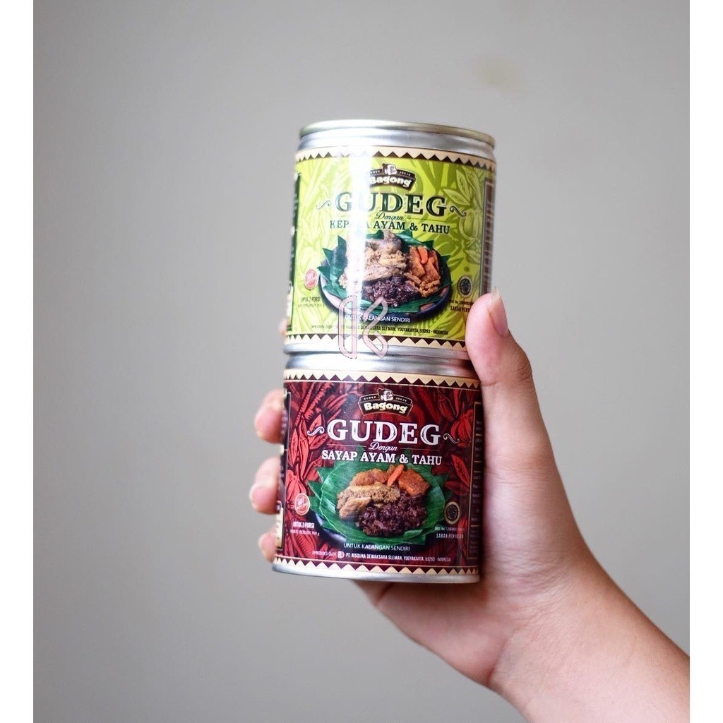 Jual Gudeg Bagong SAYAP AYAM DAN TAHU 300 gram Kaleng Makanan Khas ...