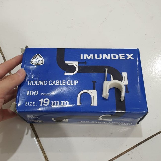 Jual Mt Klem Kabel Imundex No Mm Dan Paku Beton Round Cable Clip Shopee Indonesia