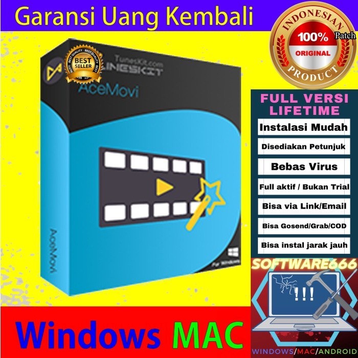 Jual Software Edit Video Mudah: TunesKit AceMovi 4 [WIN] - SOFTWARE ...