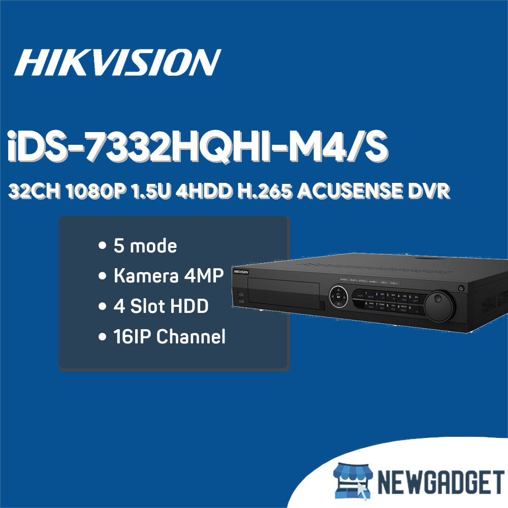 Jual HIKVISION IDS-7332HQHI-M4/S 32CH 1080P 1.5U 4HDD H.265 ACUSENSE ...