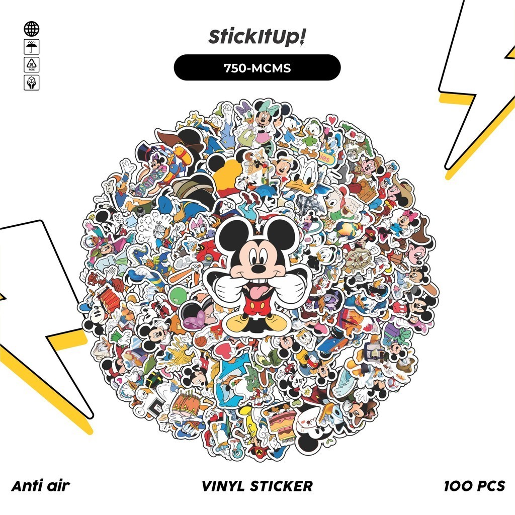 Jual COD 100 Pcs Stiker Pack Mickey Mouse & Donald Duck V2 Lucu ...