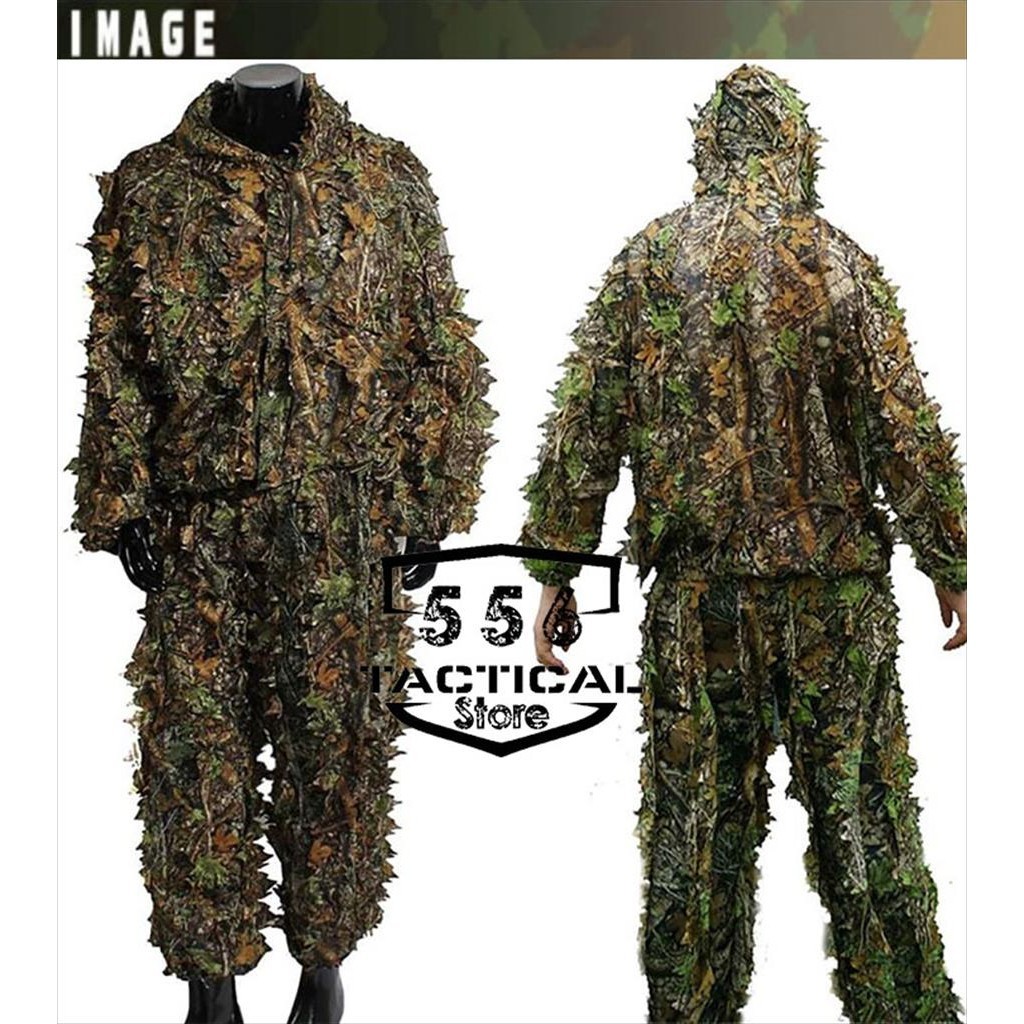 Jual Baju Samaran Berburu 3D Camo leaf Tree Tactical War Suit | Shopee ...
