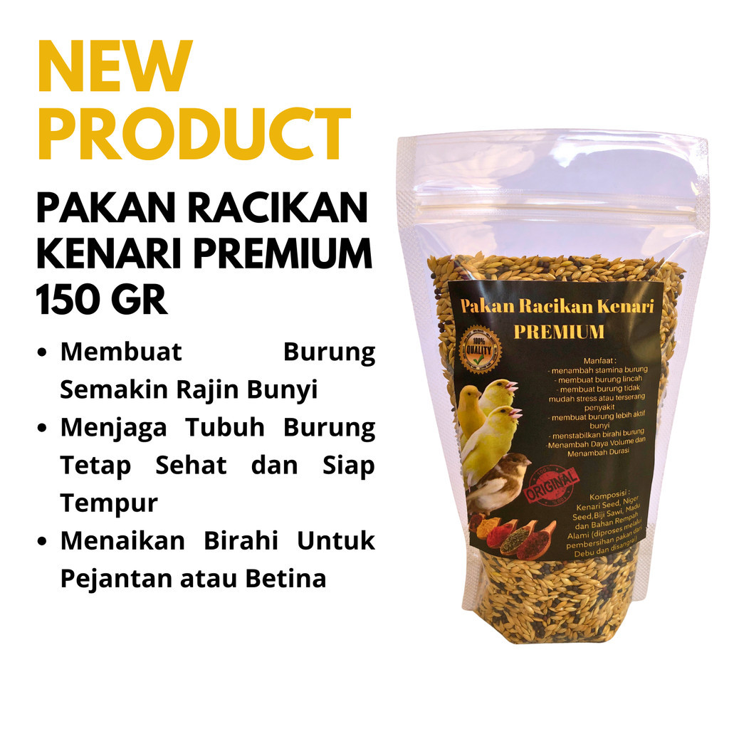 Jual Pakan Kenari - Pakan Racikan Premium (150g & 250g) | Shopee Indonesia