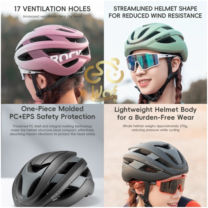 Jual ROCKBROS LK-12 Helm Sepeda Lipat Balap Ultralight Cycling Helmet ...