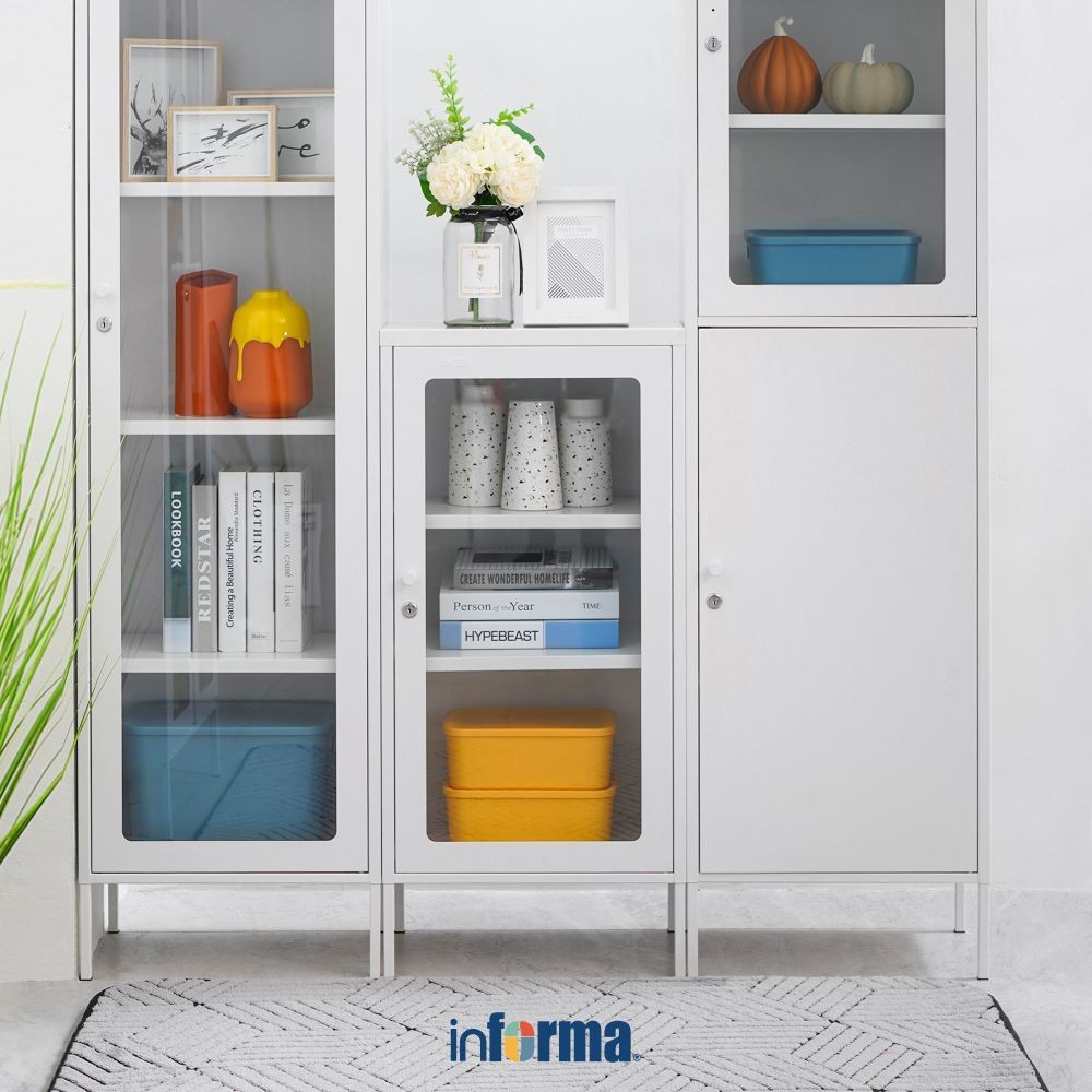 Jual Informa Flins Lemari Arsip Kantor Metal Pintu Kaca Low File ...