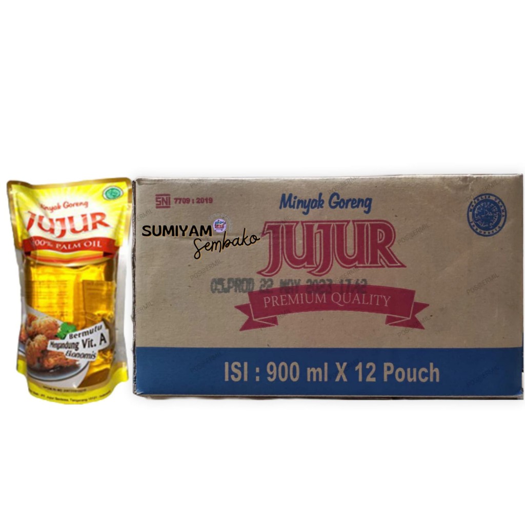 Jual Minyak Goreng Jujur 1 Dus Termurah Promo 900ml / Minyak Goreng