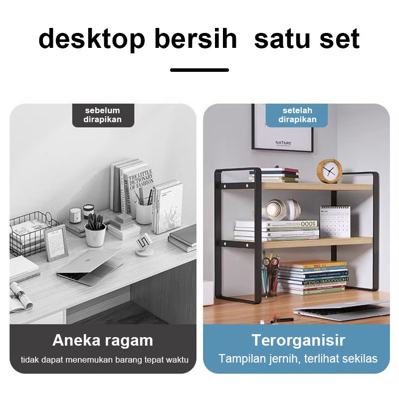 Jual Rak Buku Minimalis Rak Desktop Storage Rak Serbaguna Desktop Rak ...