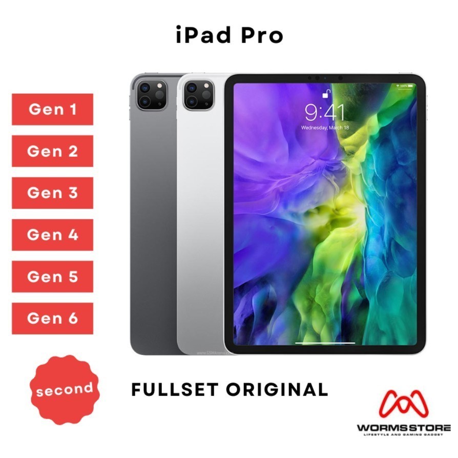 Jual iPad Pro Gen 1 / 2 / 3 / 4 / 5 / 6 M1 M2 Fullset SECOND iBox ...