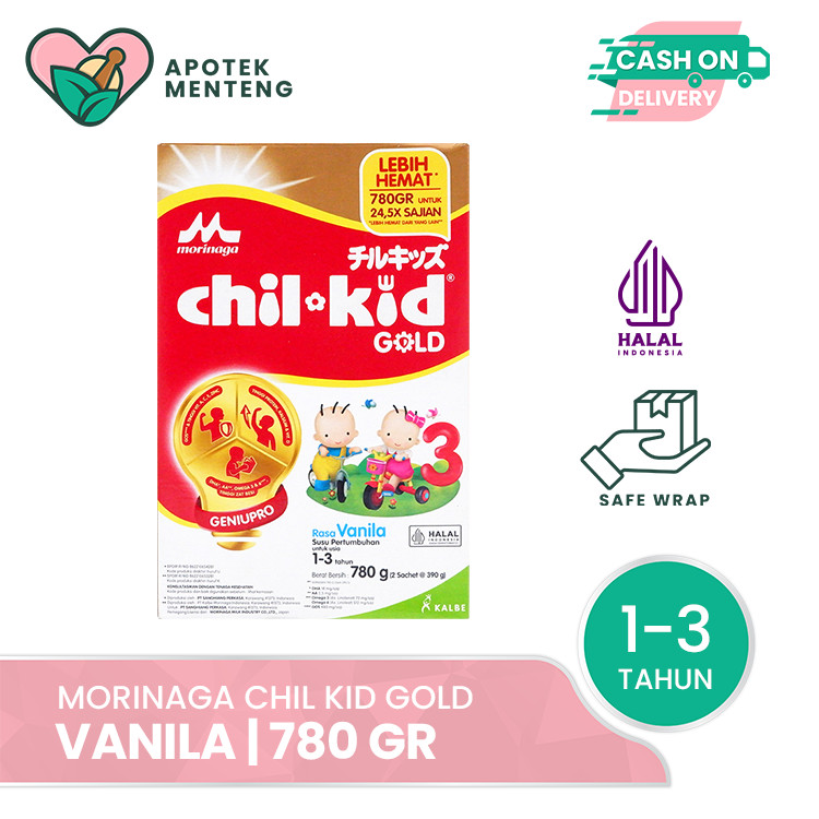 Jual Morinaga Chil Kid Gold Vanila 780 Gr - Susu Pertumbuhan Anak 1-3 ...