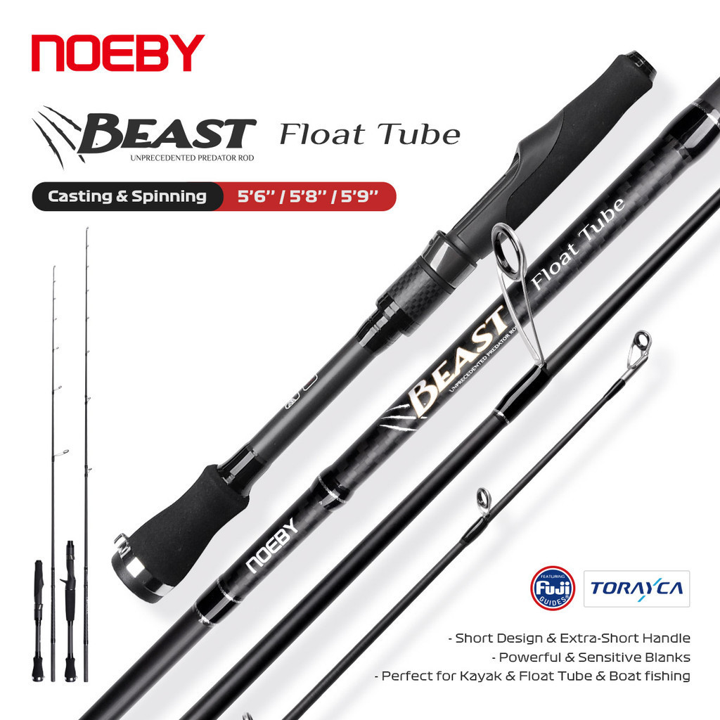 Jual Noeby Beast Float Tube Pike Fishing Rod 1.68m 1.72m 1.75m Fuji ...