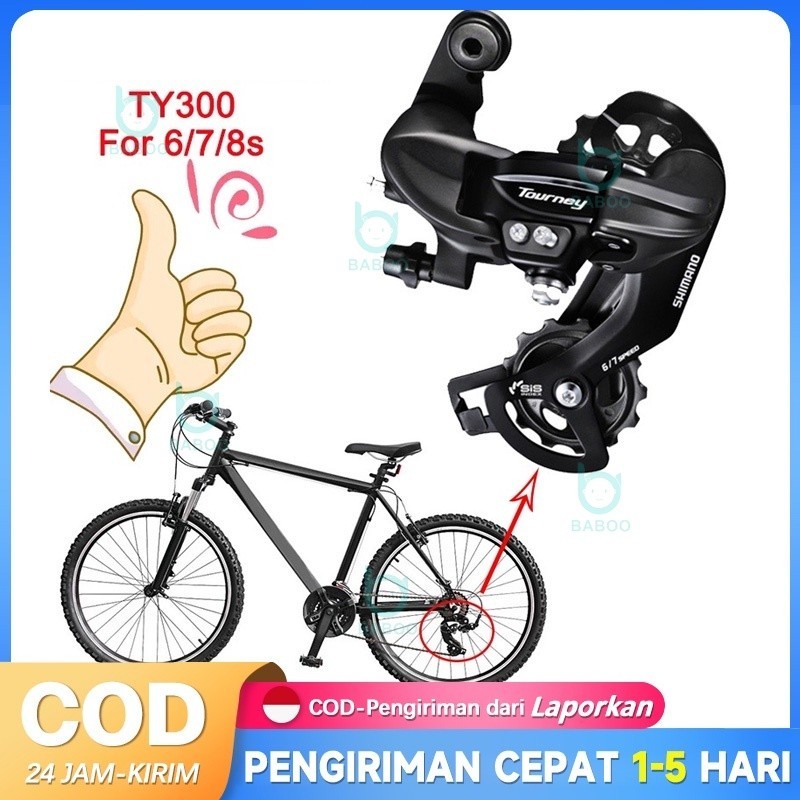 Jual 【Free Shipping】TY300 TX35 M370 Sepeda Tourney 6/7/8 Speed Rear ...