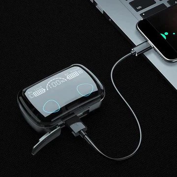M10 Headset Tws Bluetooth Full Bass Stereo 3500Mah Power Bank Wireless Earphone