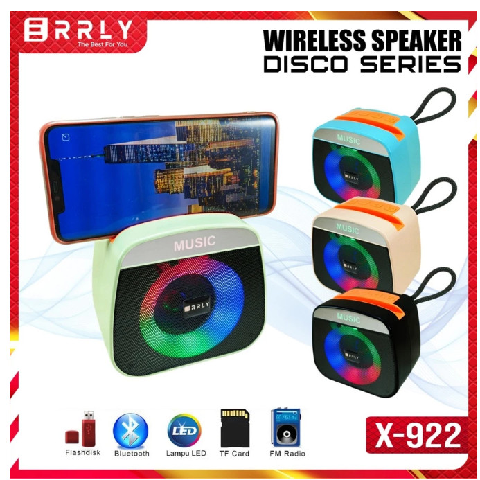 Jual Speaker Bluetooth Wireless ERRLY X922 LED Disco RGB Speker ...