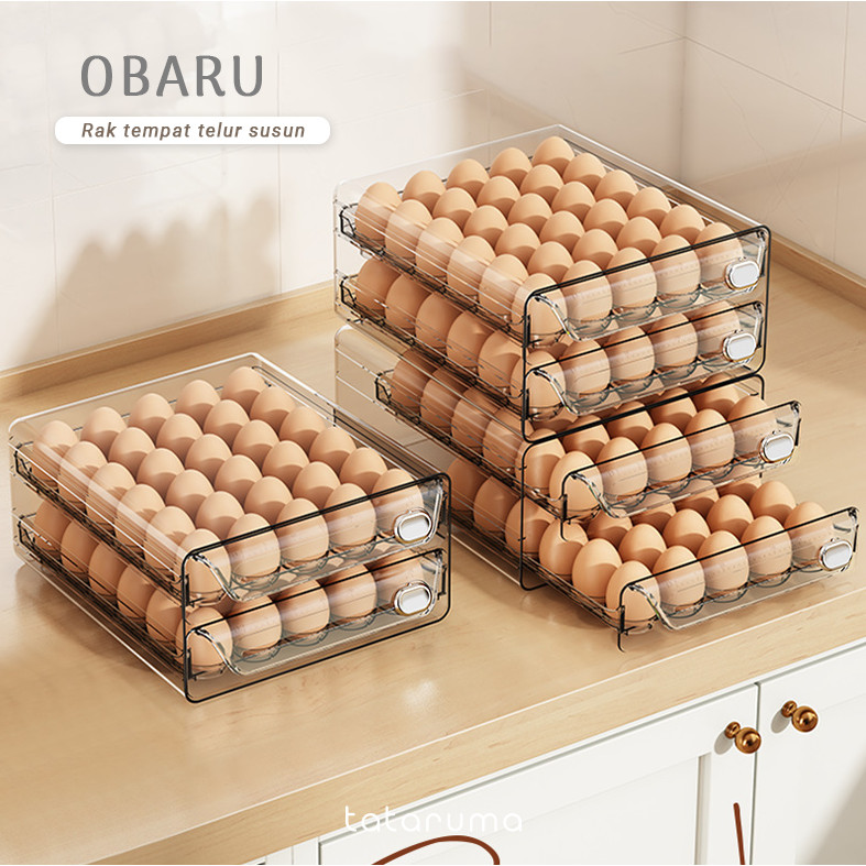 Jual TATARUMA Obaru - Rak Tempat Telur Laci Tingkat Egg Storage Box ...