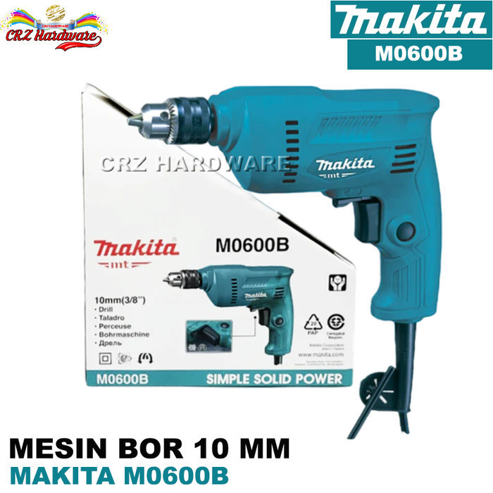 Jual Mesin Bor Listrik 10mm MAKITA M0600B Mesin Bor Besi Kayu Elektrik ...