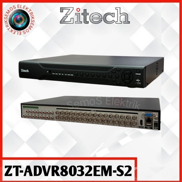Jual Zitech DVR 32 CHANNEL 5MP 6 IN 1 2 Slot HDD dan Support Face ...