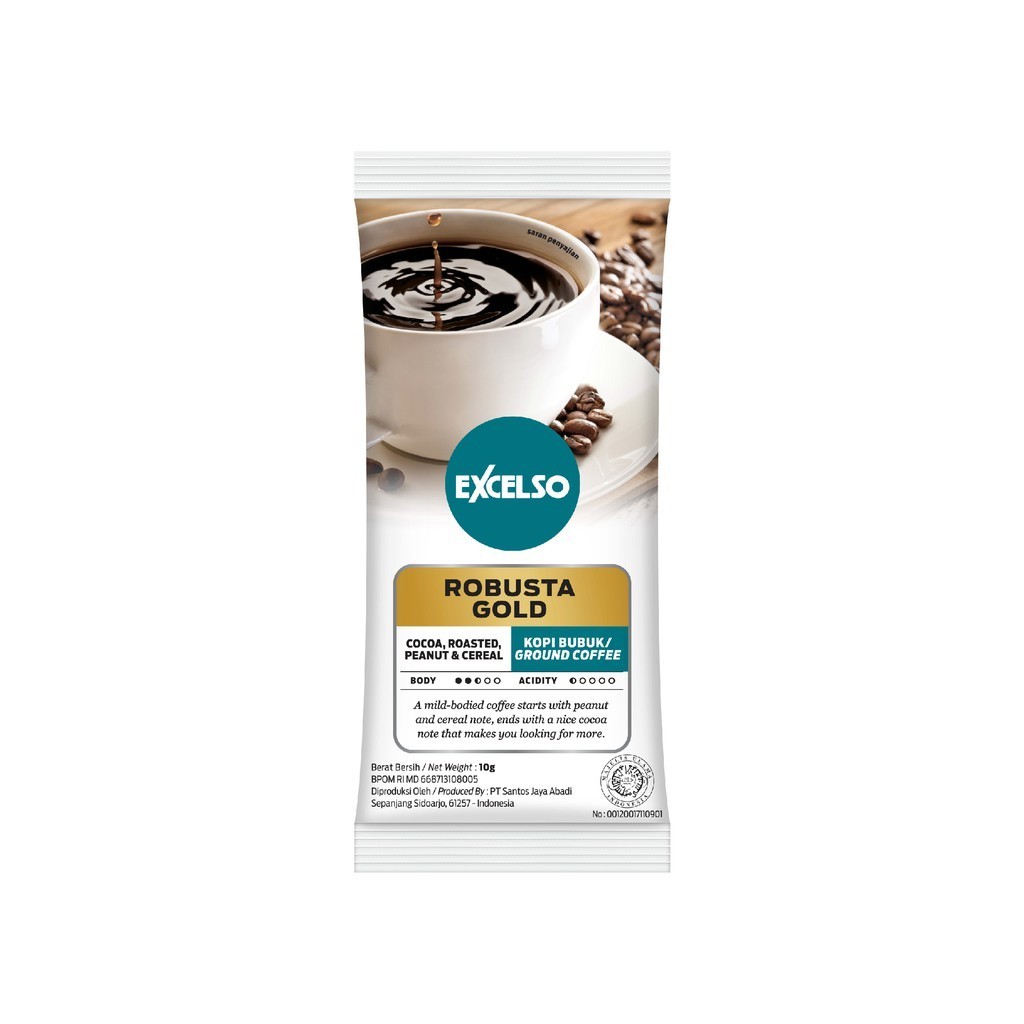 Jual EXCELSO KOPI B.ROBUSTA GOLD SC 10X10GR | Shopee Indonesia