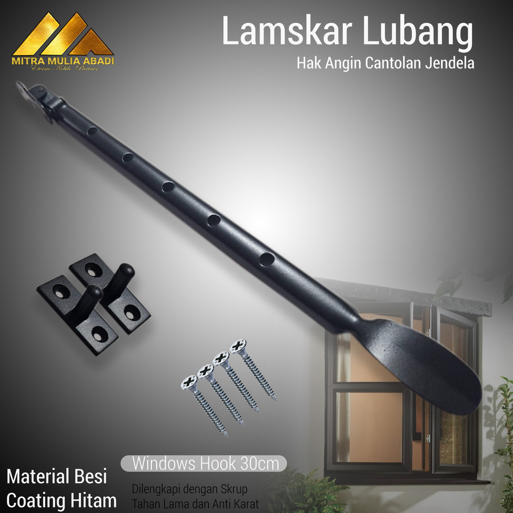 Jual Ramskar Lubang HITAM Lamskar Penahan Jendela / Hak Angin Sendok 30 ...