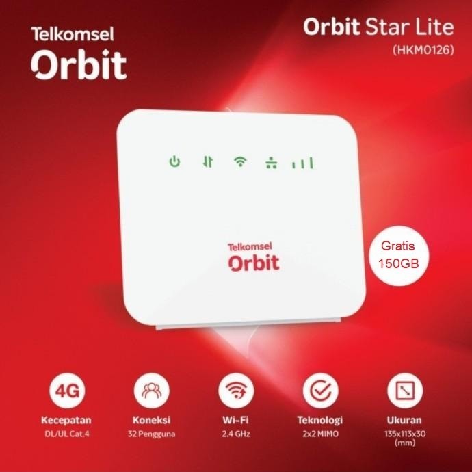 Jual 888 Orbit HKM0126 Router 4G LTE Star Lite Varian FIBER OPTIK ...
