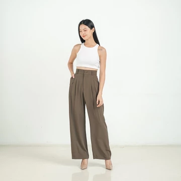 Tutuloph Basic Long Kulot V3 Kulot Celana Karet Kantor Highwaist Pants Flowy Pants All Size