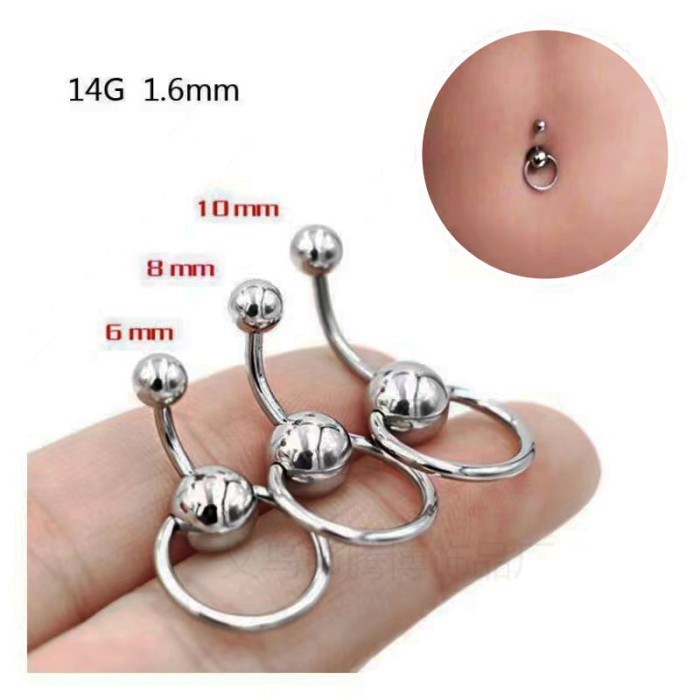 Jual Tindik Pusar Perut Tubuh Navel Belly Body Piercing Titanium Ori ...