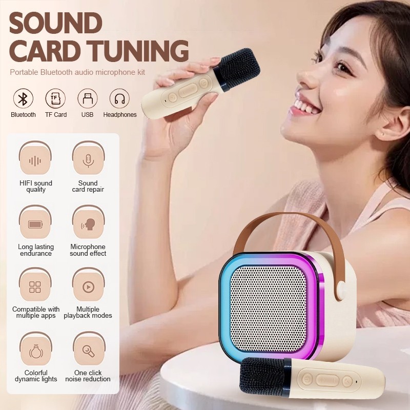 Jual Bluetooth Mini Speaker Karaoke Speaker Portable with MIC Bluetooth ...