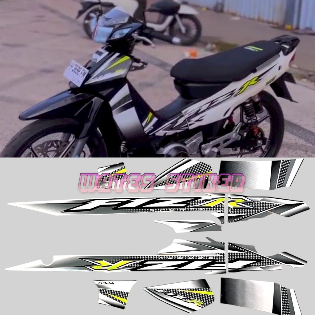 Jual Striping Decal Polet Sticker Yamaha fizr fiz r f1 zr 2004 hitam ...