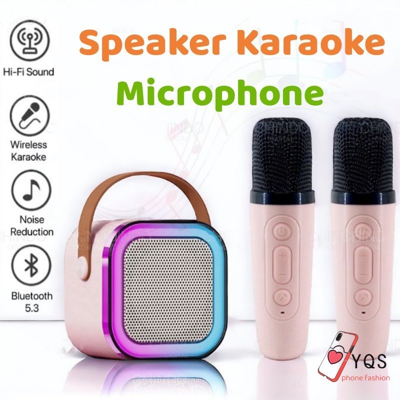 Jual Speaker Microphone Karaoke Bluetooth Wireless Speaker RGB Light ...