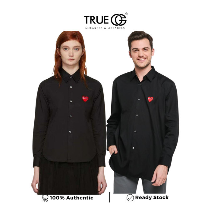 Comme Des Garcons CDG Play Kemeja Black 100 WOMEN L