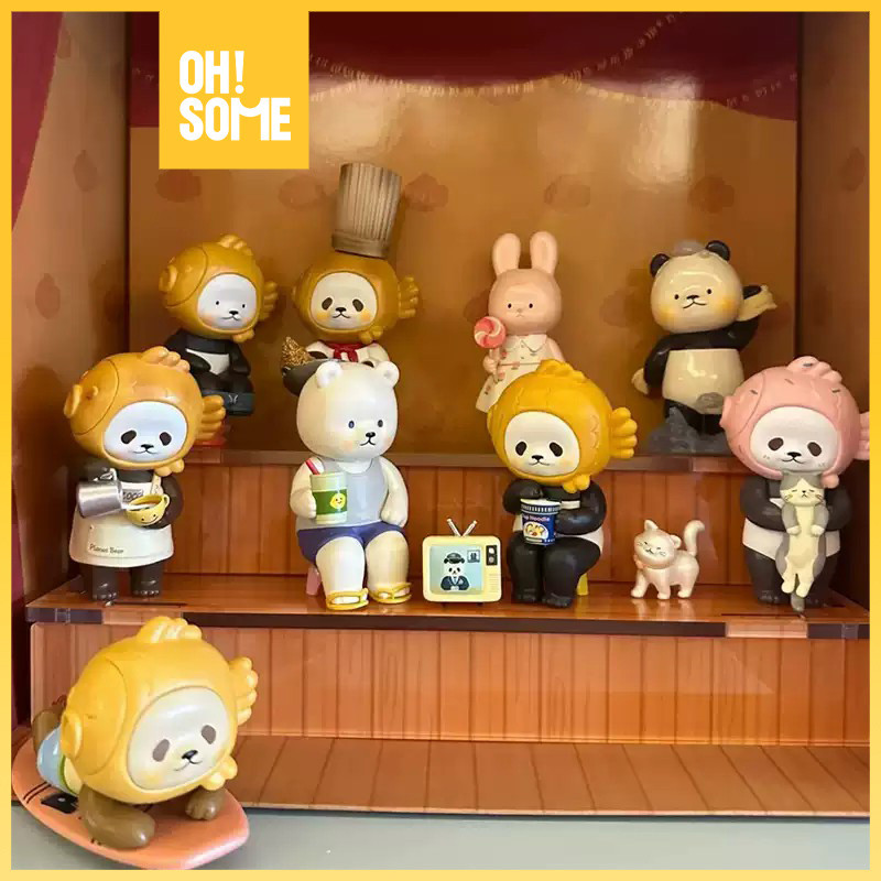Jual OHSOME Planet Bear Blind Box Gacha Set Koleksi Figure Taiyaki ...