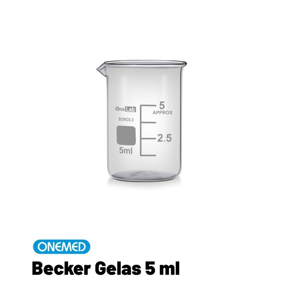 Jual ONEMED Beaker Glass 5 ml - Gelas Piala OM | Shopee Indonesia