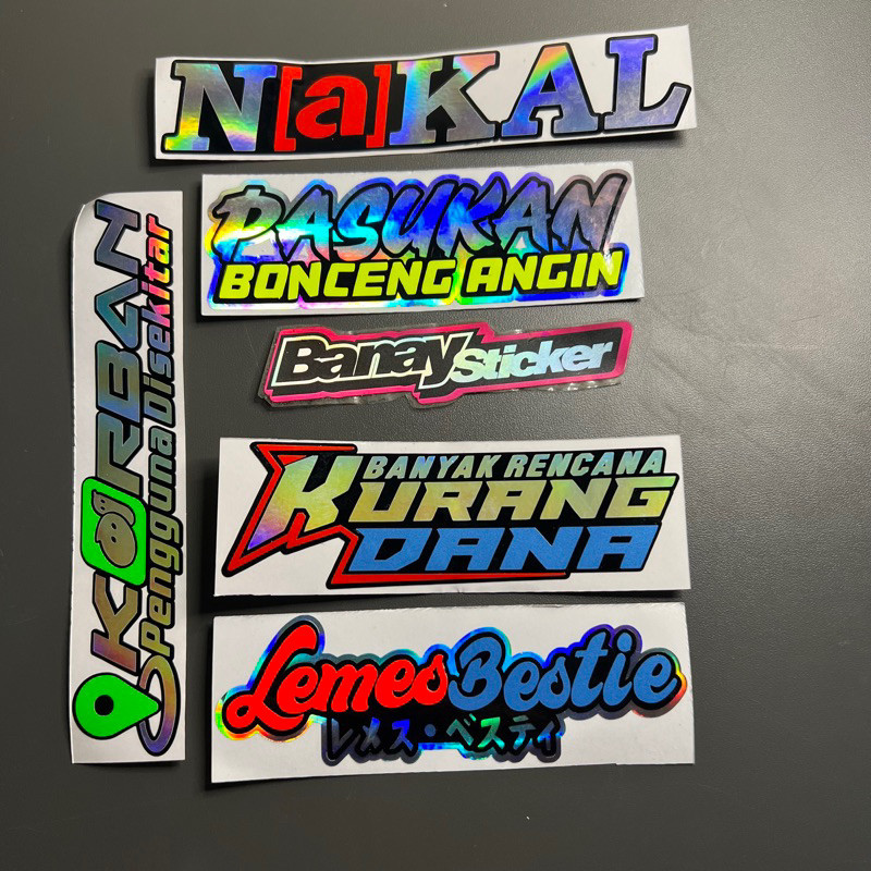 Jual Stiker Sticker NAKAL,PASUKAN BONCENG ANGIN,KURANG DANA cutting ...