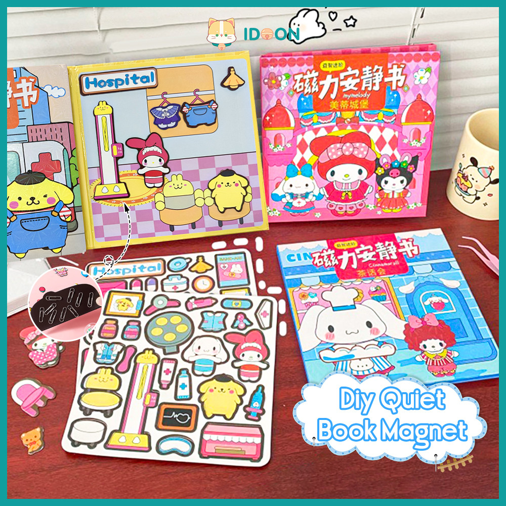 Jual Idoon Diy Quiet Book Sanrio Busy Buku Aktivitas Bayi Magnet Motif