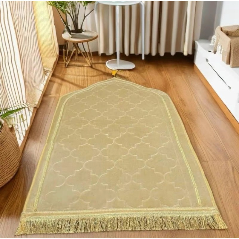 Sajadah Kubah Polos Warna Ukuran Besar 110x70 cm Anti Slip