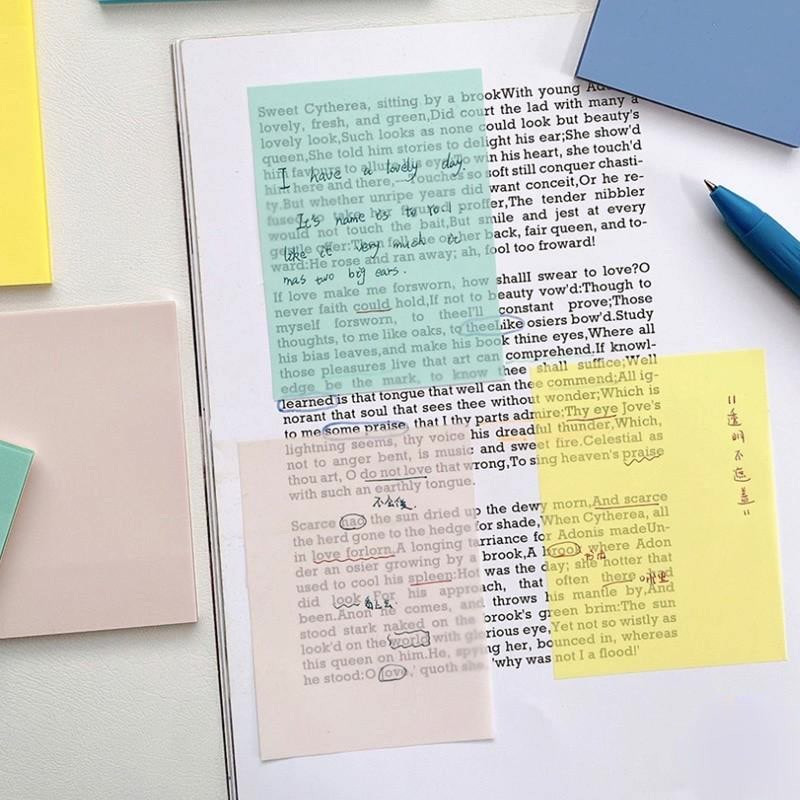 Jual Sticky Notes Transparan Plastik 1 Pcs Kertas Memo/Tanda kunci ...
