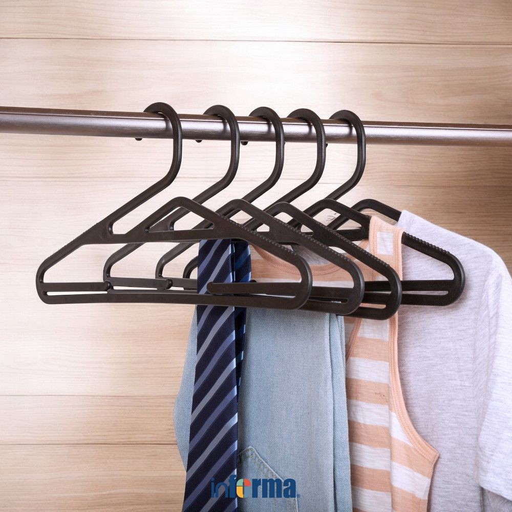 Jual Informa 41 cm Set 10 pcs Eazy Hanger Baju Plastik - Hitam Henger ...