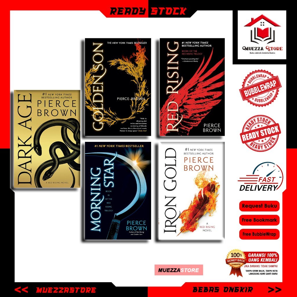 Jual Red Rising (6 book series) by Pierce Brown (Indonesia/English ...