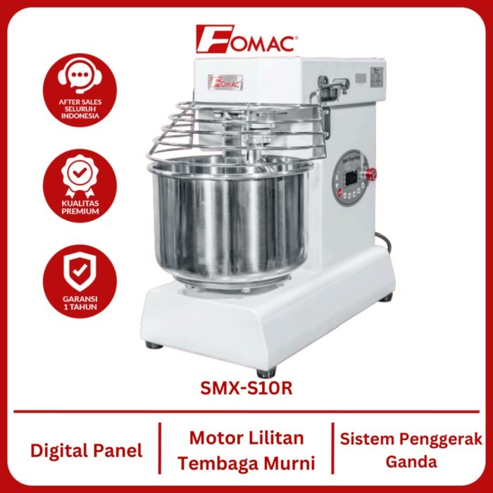 Jual Fomac Spiral Mixer Pengaduk adonan kue dan roti SMX-S10R | Shopee ...