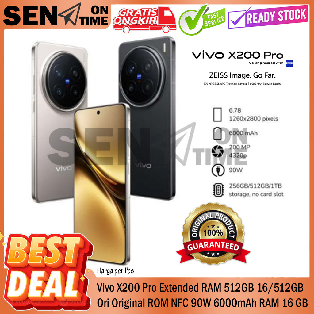 Jual Vivo X200 Pro 16/512 200 MP ZEISS APO Telephoto Camera Smartphone ...