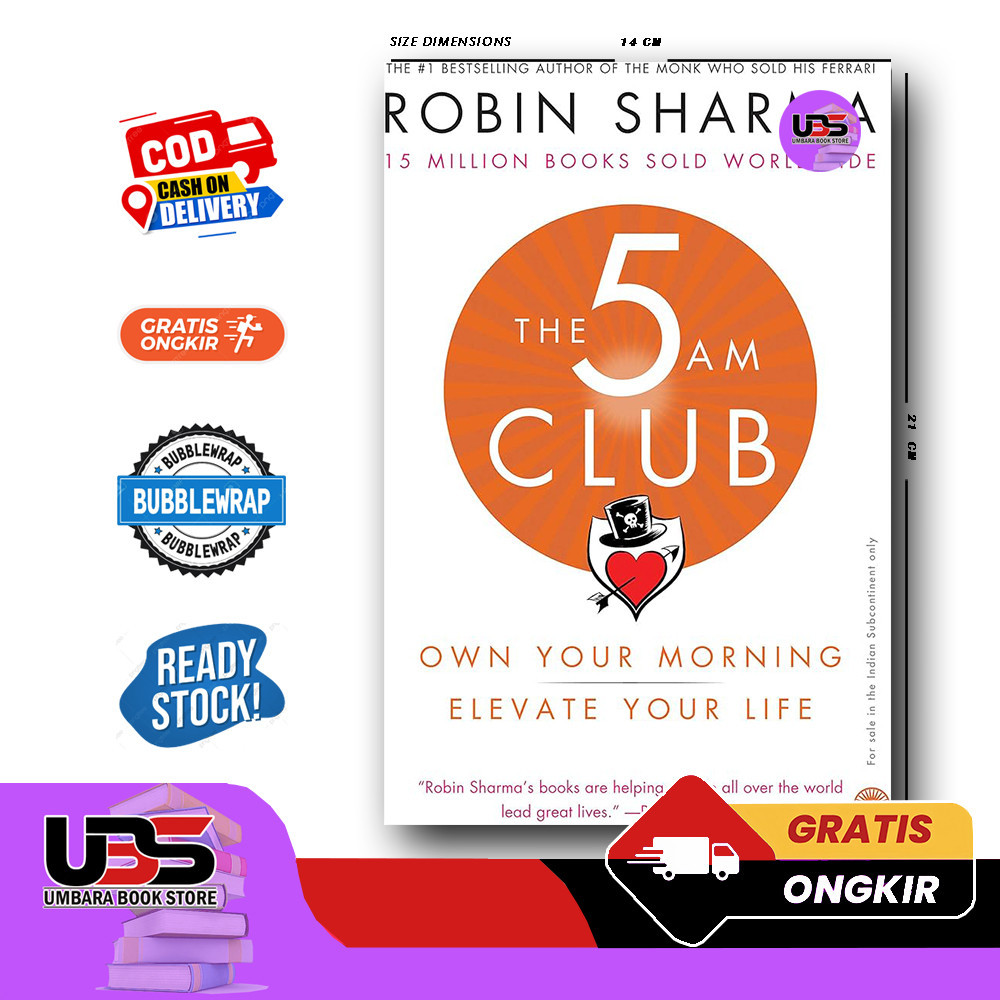 Jual the 5 am club robin sharma english shopee indonesia